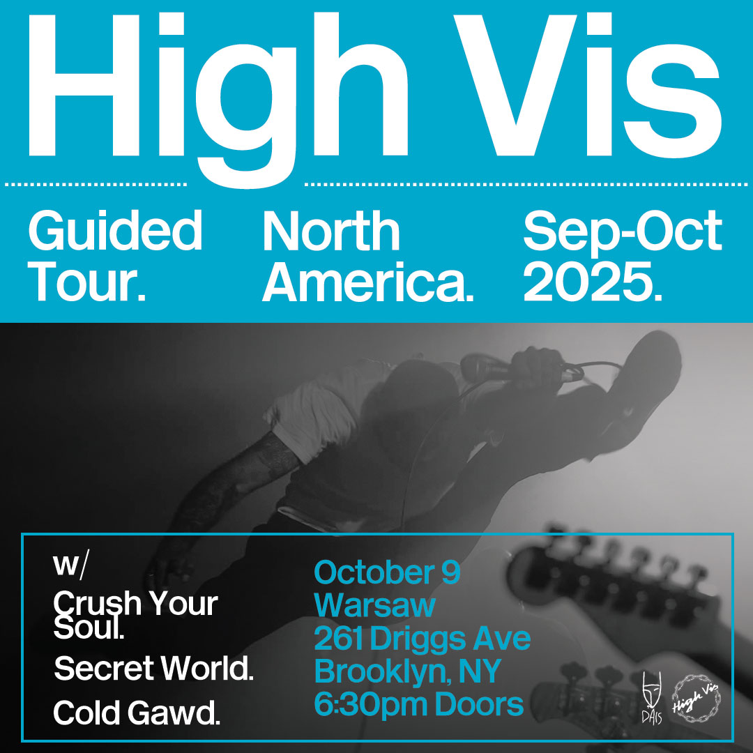𝗝𝗨𝗦𝗧 𝗔𝗡𝗡𝗢𝗨𝗡𝗖𝗘𝗗 🔊 High Vis bring Guided Tour to Brooklyn on October 9 with special guests Crush Your Soul, Secret World, &amp; Cold Gawd!

🎵 LN PRESALE - Thu, 7/17 @ 10am [code: LIGHTS]
🎵 ON SALE - Fri, 7/18 @ 10am
🎟 livemu.sc/4kPCu5q