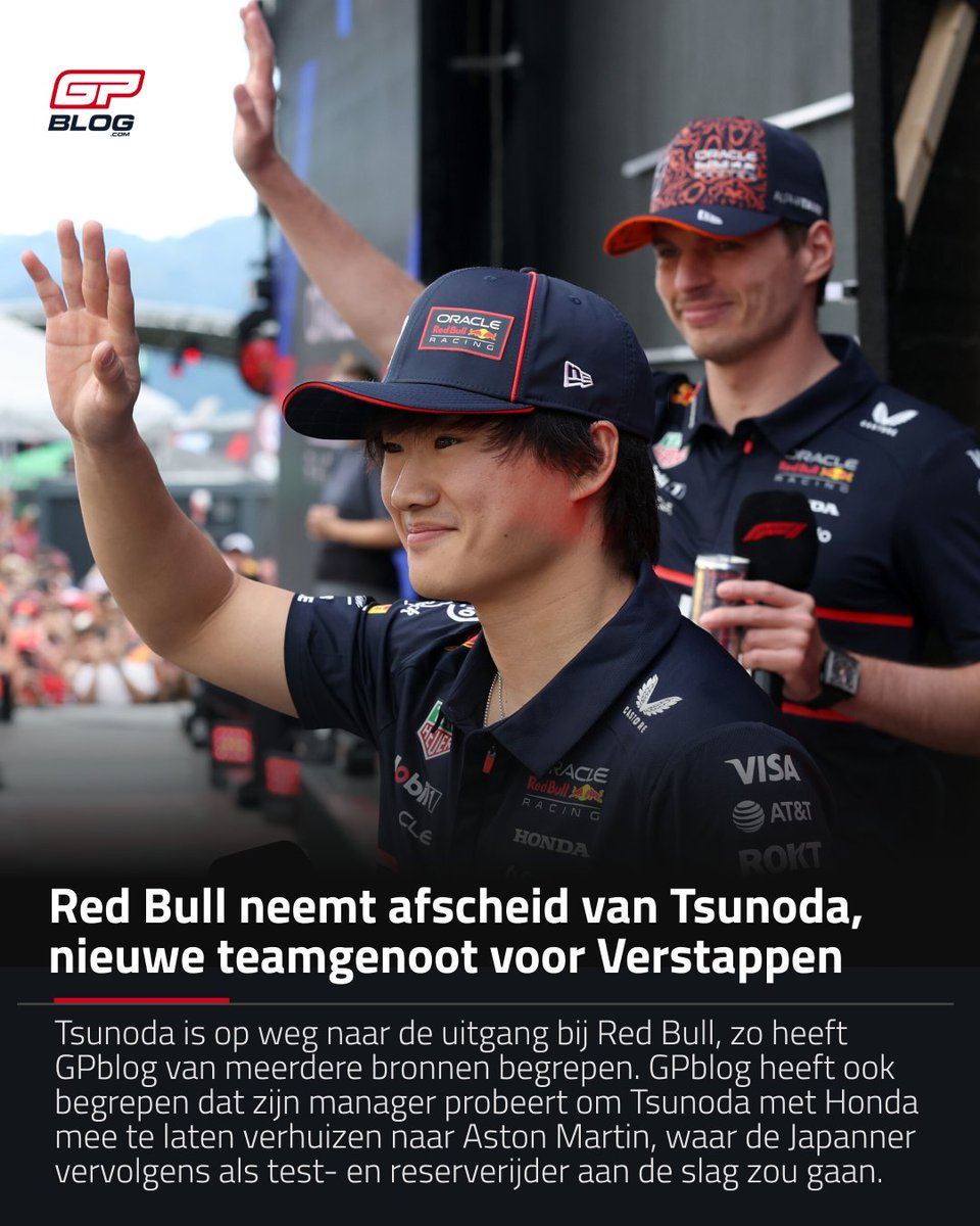 GPblog_NL's tweet image. Red Bull Racing gaat afscheid nemen van Yuki Tsunoda. Max Verstappen krijgt dus een nieuwe teamgenoot bij het Oostenrijkse team, mits hij uiteraard zelf blijft.
📸: Red Bull Content Pool
#F1 #Verstappen #RedBull