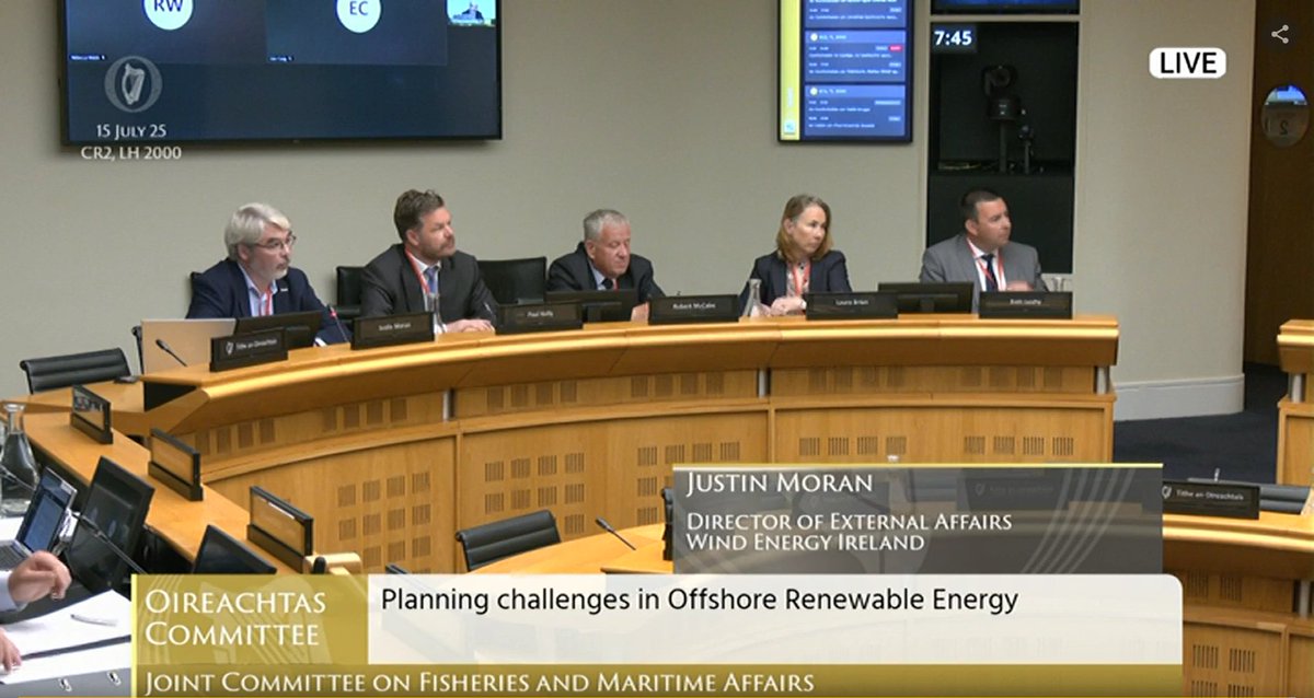 WindEnergyIRL's tweet image. Offshore wind energy will be a major source of employment, investment and new opportunities for our coastal communities and for all alongside whom we will work with in our maritime sector.
@moranjustin of Wind Energy Ireland and RWE’s Paul Kelly, chairperson of the WEI Fishing…