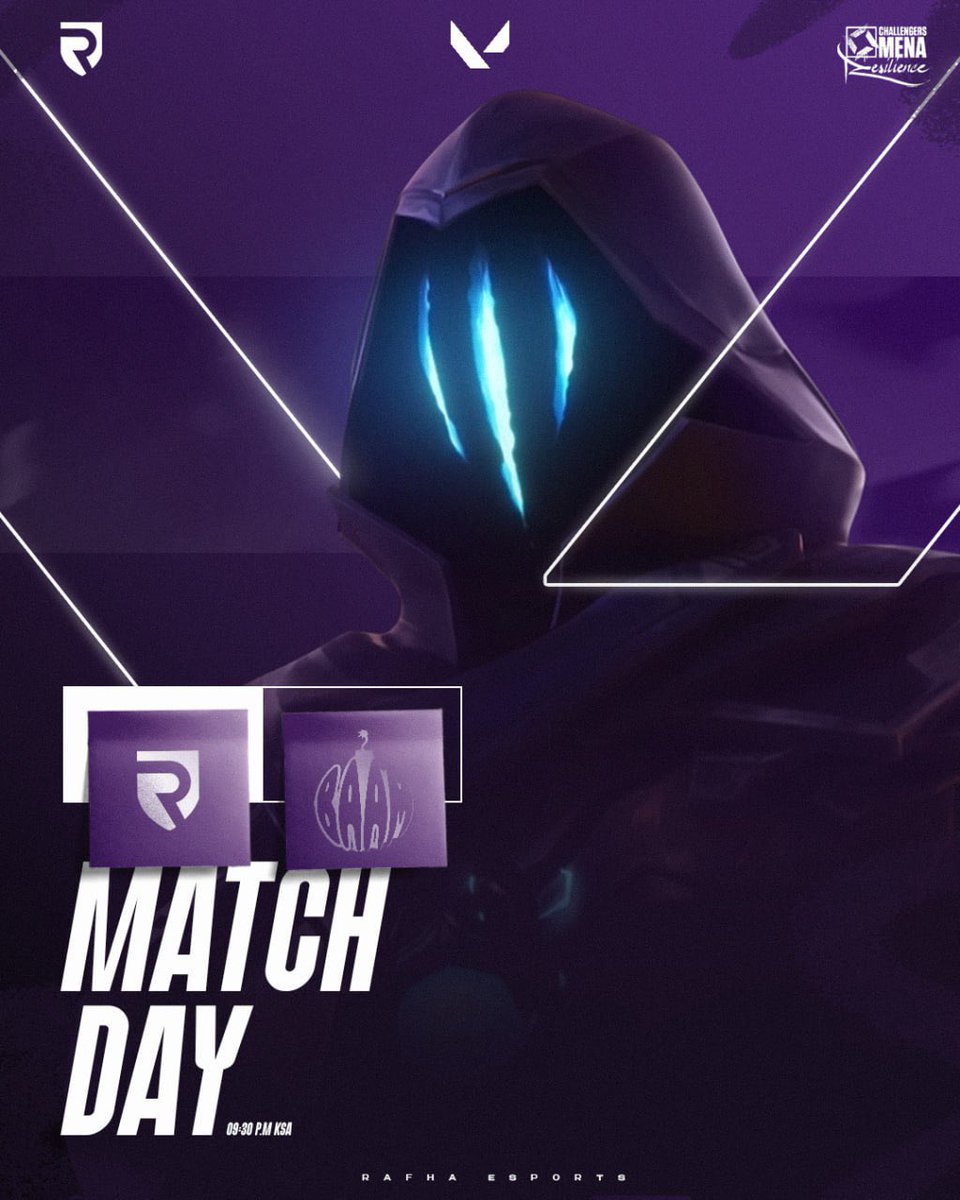 مباراة اليوم لفريقنا في فالورنت 💜

#VCLMENA #ChallengersEMEA #Resilience #valorant