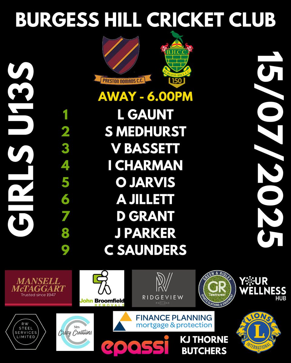 Three BHCC sides in action tonight. The Women's Softball side are hosting Haywards Heath in a friendly. The Under 14s are also at home, taking on Keymer &amp; Hassocks, and the Girls Under 13s head to Preston Nomads, looking to continue their unbeaten run in the league 🏏

#Cricket