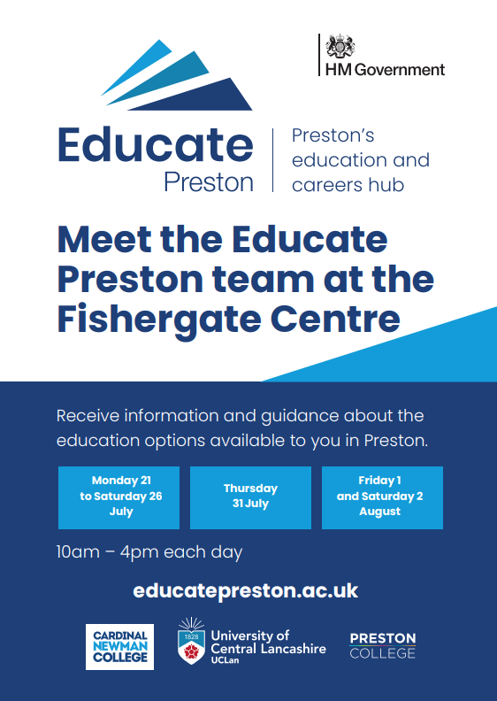 prestoncouncil's tweet image. 🎓 Educate Preston is a partnership between local colleges, a one-stop-shop where you can find all the information and guidance needed about the education options available in Preston.
⭐ Find out more here: educatepreston.ac.uk