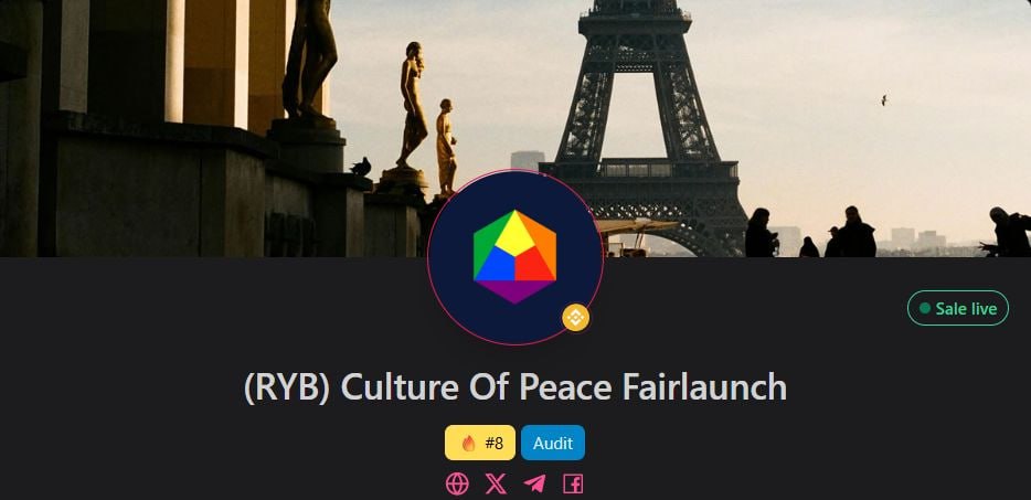 WillGC91's tweet photo. 🔥 (RYB) Culture of Peace / $Culture is now LIVE on Pinksale!
⏰ Presale: July 14 – July 19 (16:00 UTC)
🔗 Join Now:
https://t.co/BmzY9Vs85o
📍 BNB Chain | 💸 Tax: 4% | 🪙 2% USDT Reflections
💰 Hold $Culture, Earn USDT
🔗 Get yours now at: https://t.co/MyHQldSRXm
#RYB #BNB https://t.co/pPIsSlqojW