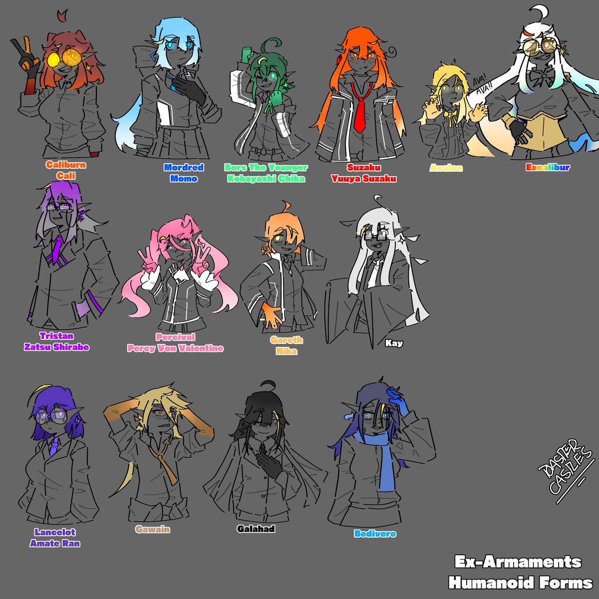 ToasterCastles's tweet image. All the Ex-Arms designed, my arm hurts
#rkgk #art #OC #StarArts