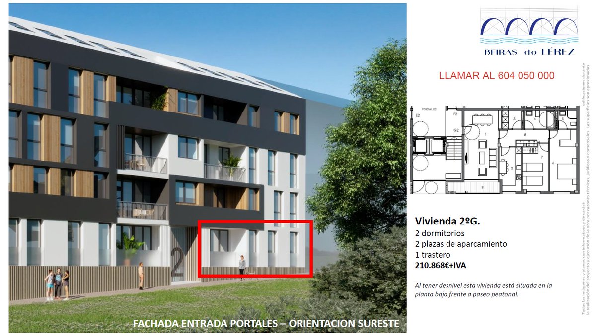 gestogar's tweet image. 🚨¡ULTIMA VIVIENDA DISPONIBLE! 🚨en Pontevedra, zona Tafisa junto al Río Lérez.

✅210.868€+IVA,
✅con 2 plazas de aparcamiento
✅y 1 trastero, incluidos en el precio.

¡No pierdas la oportunidad!

Revisa los requisitos de acceso.
☎️ 604050000