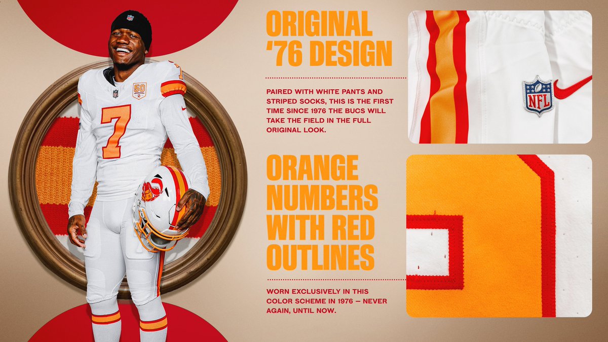The ‘76 Jersey is here and it’s perfect 🤍🧡