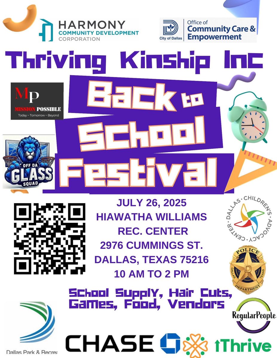 MariaRossAP's tweet image. BTS Festival for families on Saturday, July 26 from 10 am to 2 pm - Haiwatha Williams Rec Center in South Dallas. @Seagoville_ES