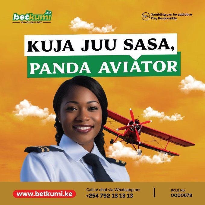 #AD 

🤑Aviator Imefika na Goodies 
📲Join and Fly✈️bit.ly/Betkumi-Ke 
🔞T&amp;Cs Apply || Always Play Responsibly. 18+

#Betkumi #Aviator #CHAN2024