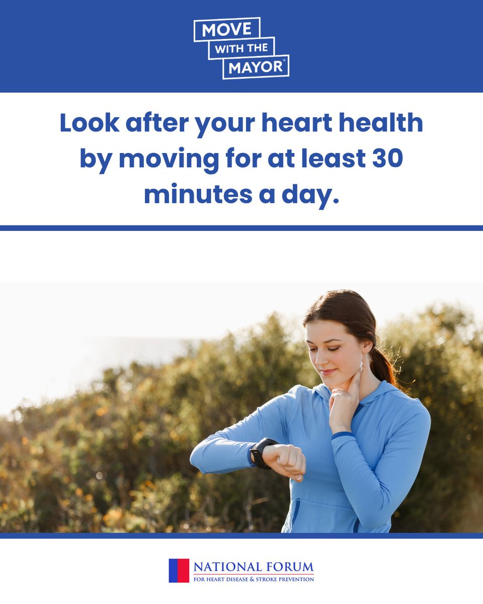National Forum (@natforumhdsp) on Twitter photo #HeartDisease and #Stroke are two of the leading causes of death in the U.S.
Reduce your risk of these diseases by being active for at least 30 minutes a day.
#MoveWithTheMayor #ActivePeople #MoveYourWay #HeartHealth #HeartDisease and #Stroke are two of the leading causes of death in the U.S.
Reduce your risk of these diseases by being active for at least 30 minutes a day.
#MoveWithTheMayor #ActivePeople #MoveYourWay #HeartHealth