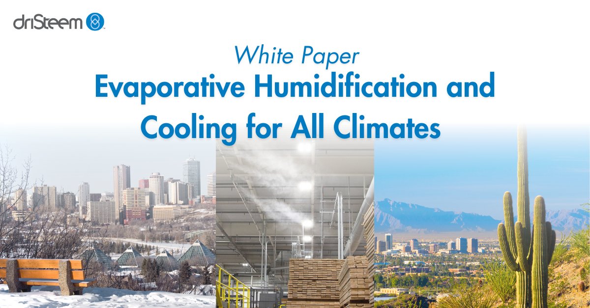 Evaporative humidification and cooling isn’t just for dry climates—it’s a smart solution for all types of environments when designed correctly. Download the full white paper to learn more: zurl.co/BkIJT 

#EvaporativeCooling #HumidityControl #SustainableHVAC
