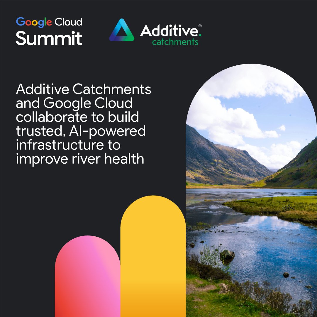 GoogleCloud_UKI's tweet image. We’ve teamed up with Additive Catchments to scale trusted, AI-powered infrastructure for river health in the UK 💧
The goal: real-time, high-integrity data across entire catchments to support smarter decisions by regulators, utilities & more: goo.gle/4lPV51P