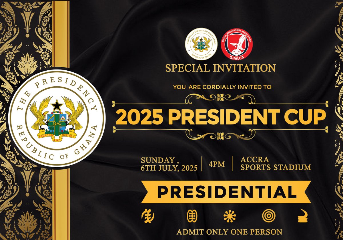 Reality_Graphix's tweet image. wrapped up a clean ticket design for the Past Presidents’ Cup 🇬🇭
From VIP to Presidential, I got to handle it all.
Proud moment ,  grateful for the chance 🙏

#GraphicDesign #GhanaDesign #TicketDesign #PresidentsCup #CreativesInGhana