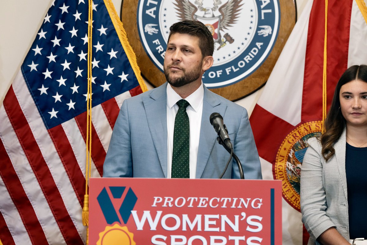 AGJamesUthmeier's tweet image. Today, we called on U.S. Masters Swimming, a Florida-based nonprofit, to immediately cease allowing any men to compete against women.
We will always fight to protect women and girls from being subjected to men trying to compete in female sports—it’s our moral obligation to do…