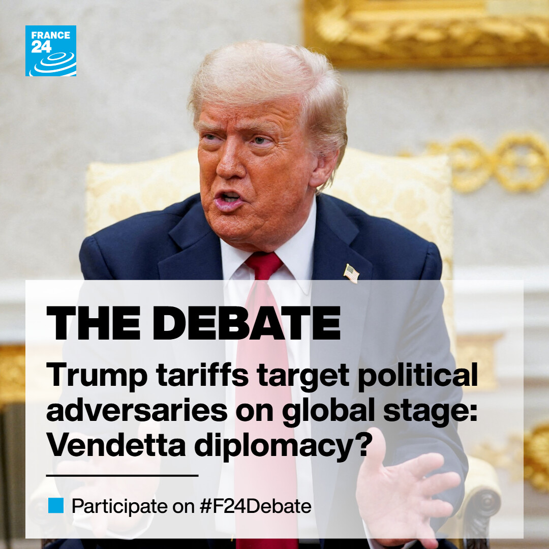 F24Debate's tweet image. 📺#Trump's #Tariffs: What is the impact of using tariffs as political pressure?
🔔Tune in at 7.10PM Paris Time at france24.com/en/live with @FrancoisF24
➡️Your questions on #F24Debate
@France24_en