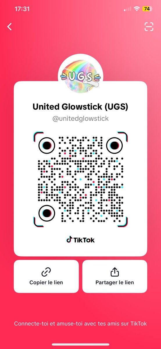 United Glowstick rejoint TikTok ! Suivez nous dans cette nouvelle aventure 🌈 tiktok.com/@unitedglowsti…