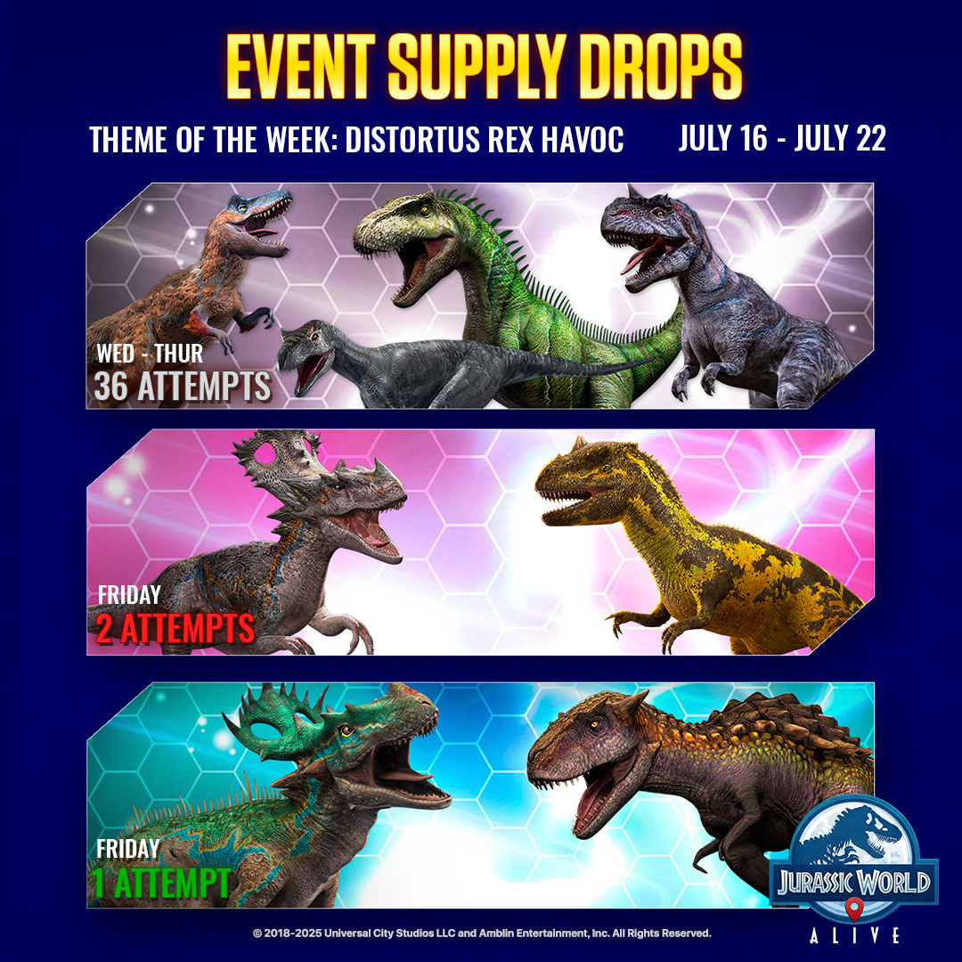 JWorldAlive's tweet image. Get ready for a new week! Follow us &amp;amp; stay up-to-date with the weekly Events. Who will you be darting this week? 

Note: If changes occur, we’ll make sure to mention them here
Play today and Claim your FREE in-game gift: ludia.gg/JWA25_715