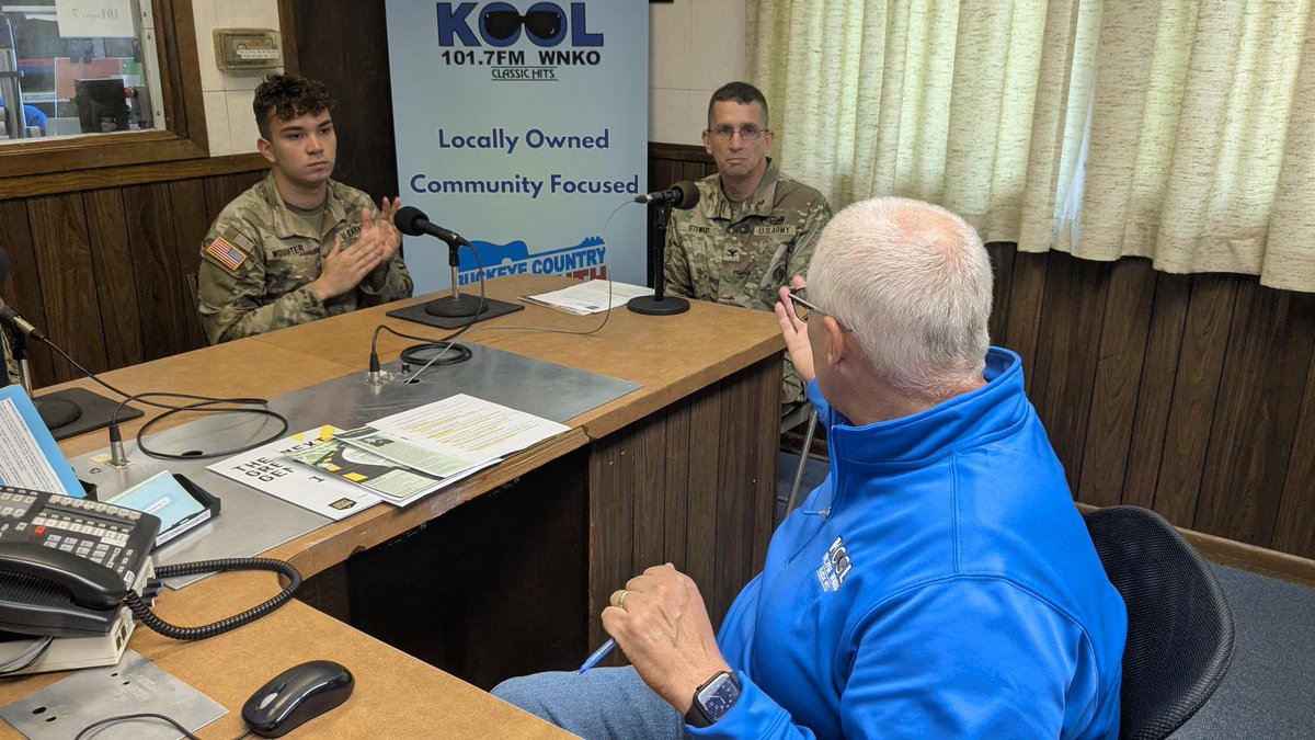 OhioBroadcaster's tweet image. The OAB is on the road today visiting member stations with our longtime sponsors & supporters @ArmyGuardOhio! Thank you to Newark's WNKO KOOL 101.7 FM & WHTH Buckeye Country 107.7 for hosting us on our first stop! #OhioBroadcasters