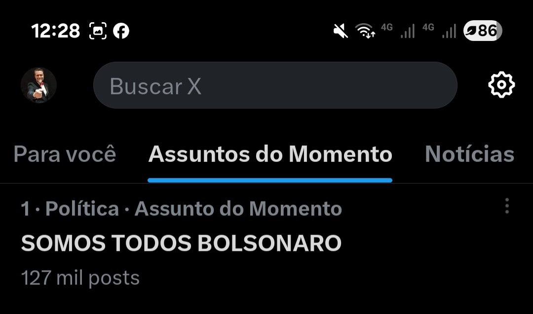 1º lugar nos Trend Topics.

Parabéns a você que está dando a tua contribuição.

SOMOS TODOS BOLSONARO