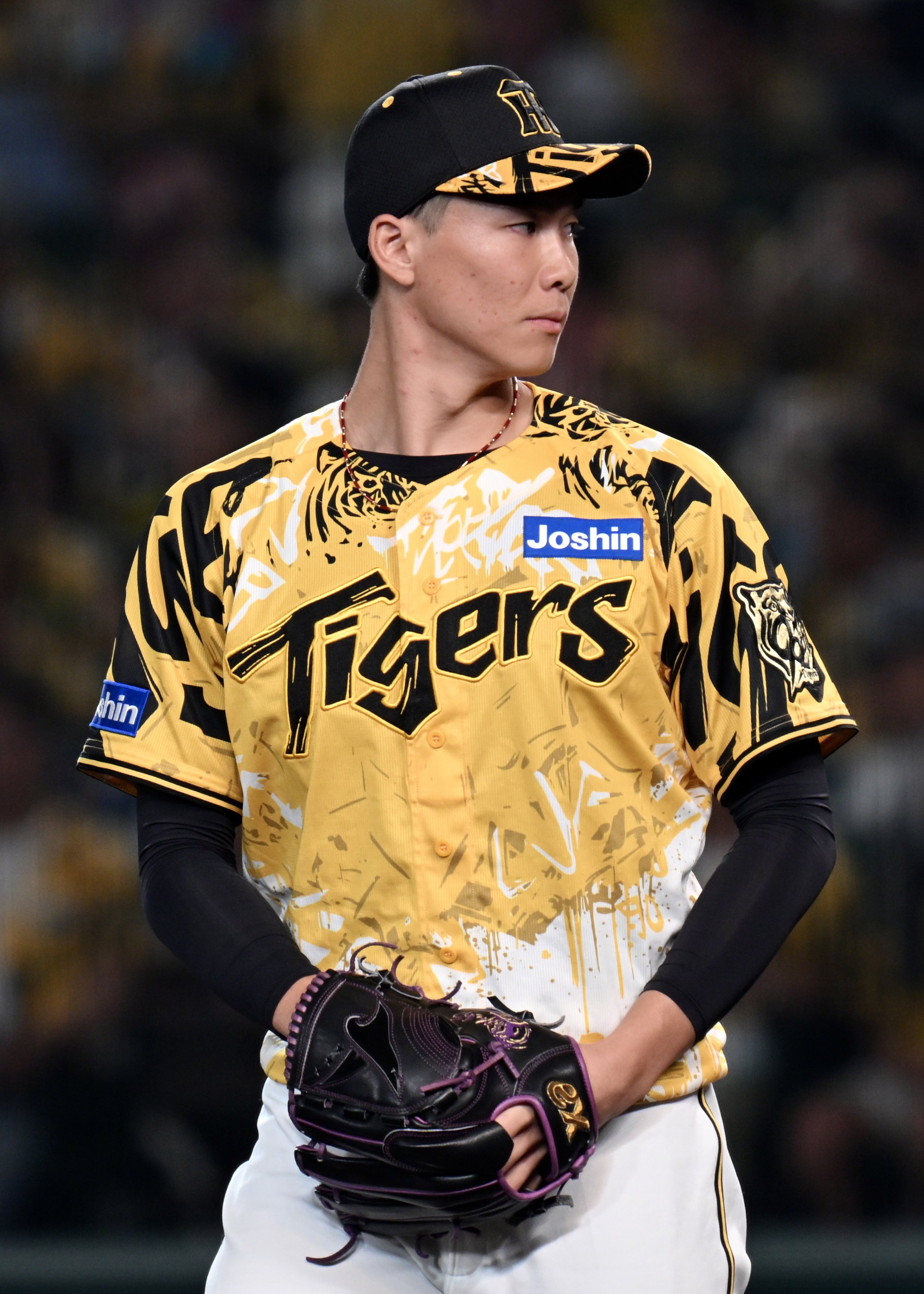 ⭐︎コバ⭐︎　阪神タイガース 湯浅選手 ユニフォーム 阪神タイガース 湯浅 ユニフォーム メンズS 湯浅京己 刺繍