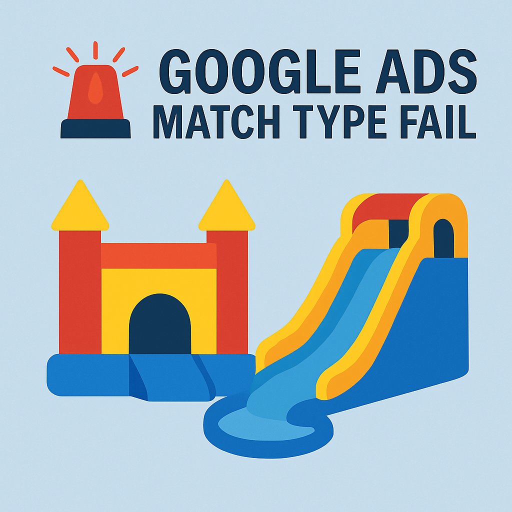 Google Ads Match Type FAIL 🚨

4,047 impressions for “amusement” rentals (phrase match).
Only 4 included the word amusement.
Only 1 was a real phrase match.

Phrase = Broad now.

✅ Use Exact Match
❌ Use Negatives
🪦 RIP Phrase Match

#GoogleAds #PPC