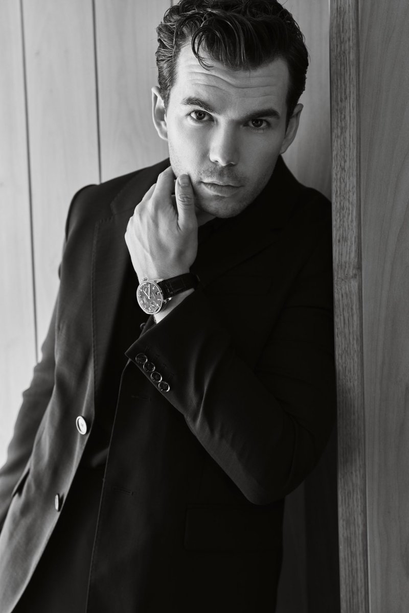 Actor Luke Newton wearing <a href="/IWC/">IWC Watches</a>