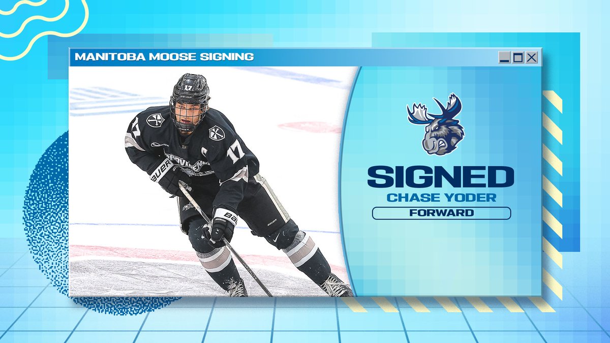 ManitobaMoose's tweet image. We've got FOUR signings to announce 📈
Forwards Kevin Conley and Chase Yoder, along with defencemen Ethan Frisch and Graham Sward have signed one-year contracts through the 2025-26 season.
Read more 🗞️| bit.ly/3UjRlKd