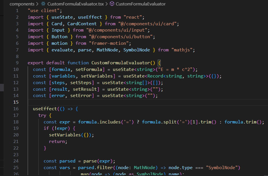 umeshsuwal_'s tweet photo. #LSPPDay45
Today, I learned to create a custom formula evaluator using math.evaluate() to parse and compute user-defined formulas with variables and values.
@lftechnology
#60DaysOfLearning2025 #LearningWithLeapfrog https://t.co/ybPVMFl8I4