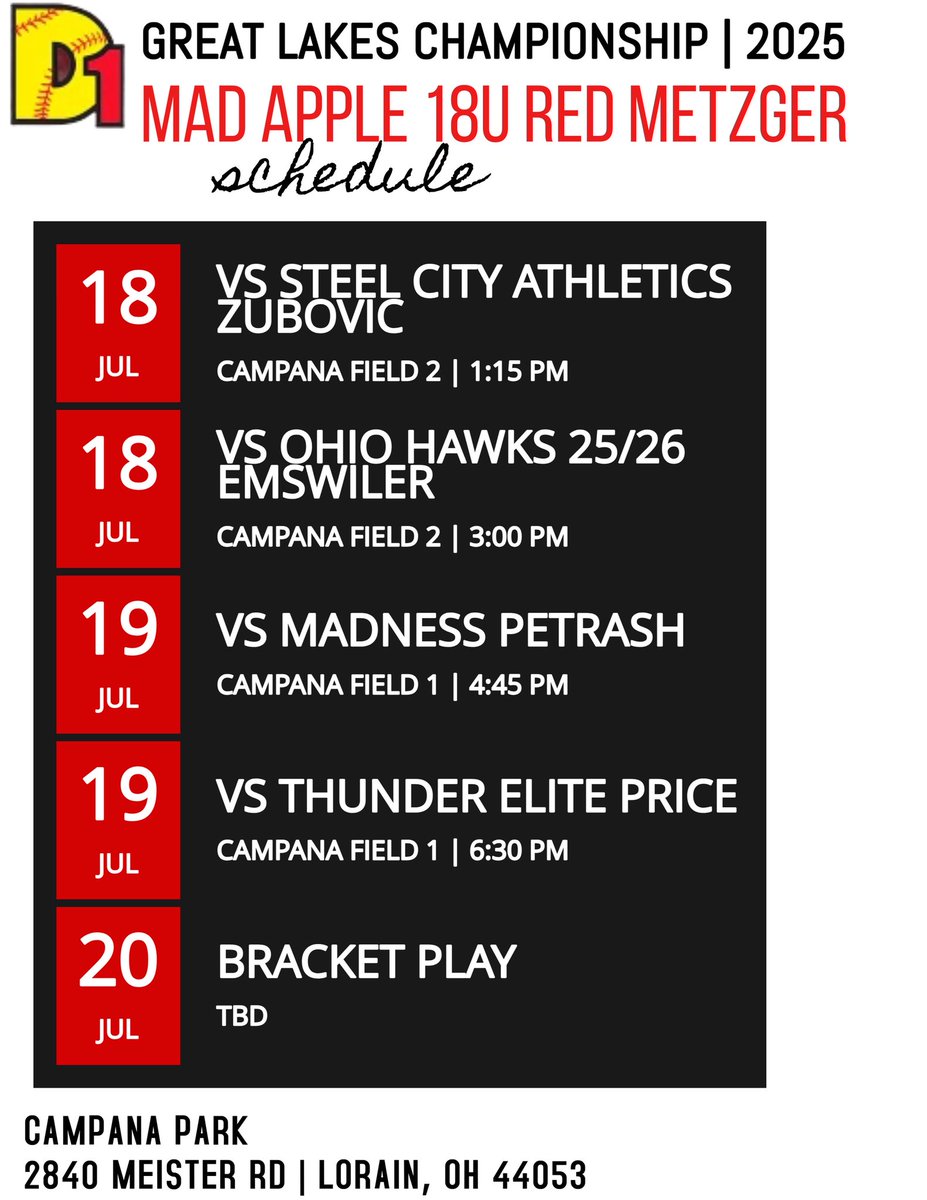Hard to believe, but the last tournament of the season is this wkd. 🥺 We’ll be in Lorain, OH for the D1 Great Lakes Championship. One last ride with this crew- let’s make it count! 😡🍎💪❤️🖤