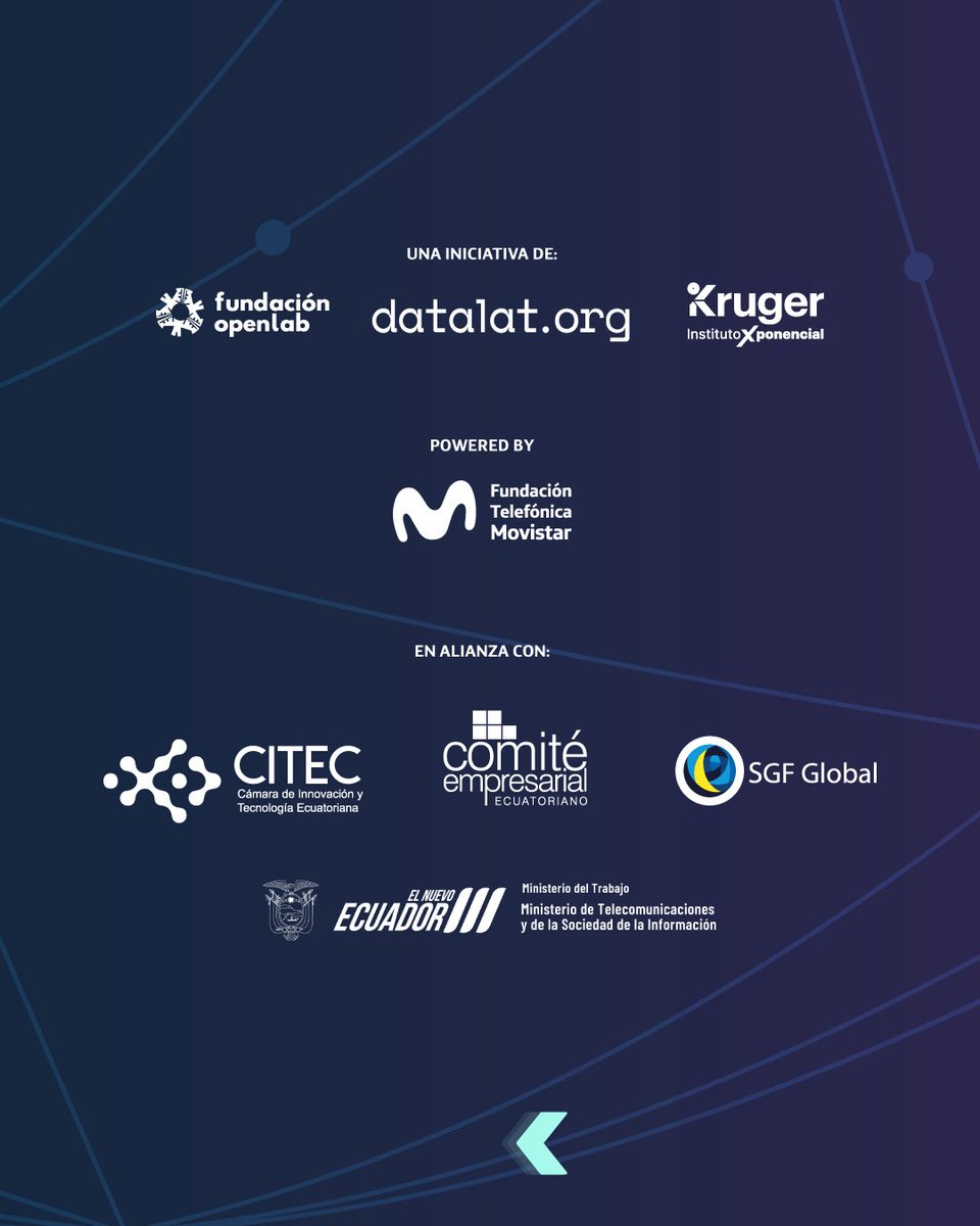 Una iniciativa junto a nuestros aliados: @datalatorg @krugerinstituto @openlabec @citecec @ceecuatoriano @sgflglobalecuador Certificación avalada por: <a href="/telecom/">telecom</a>.ec y @mintrabajoecuador Postula gratis ahora: 🔗 lafabricabootcamp.com
[Instagram: Link en la bio]