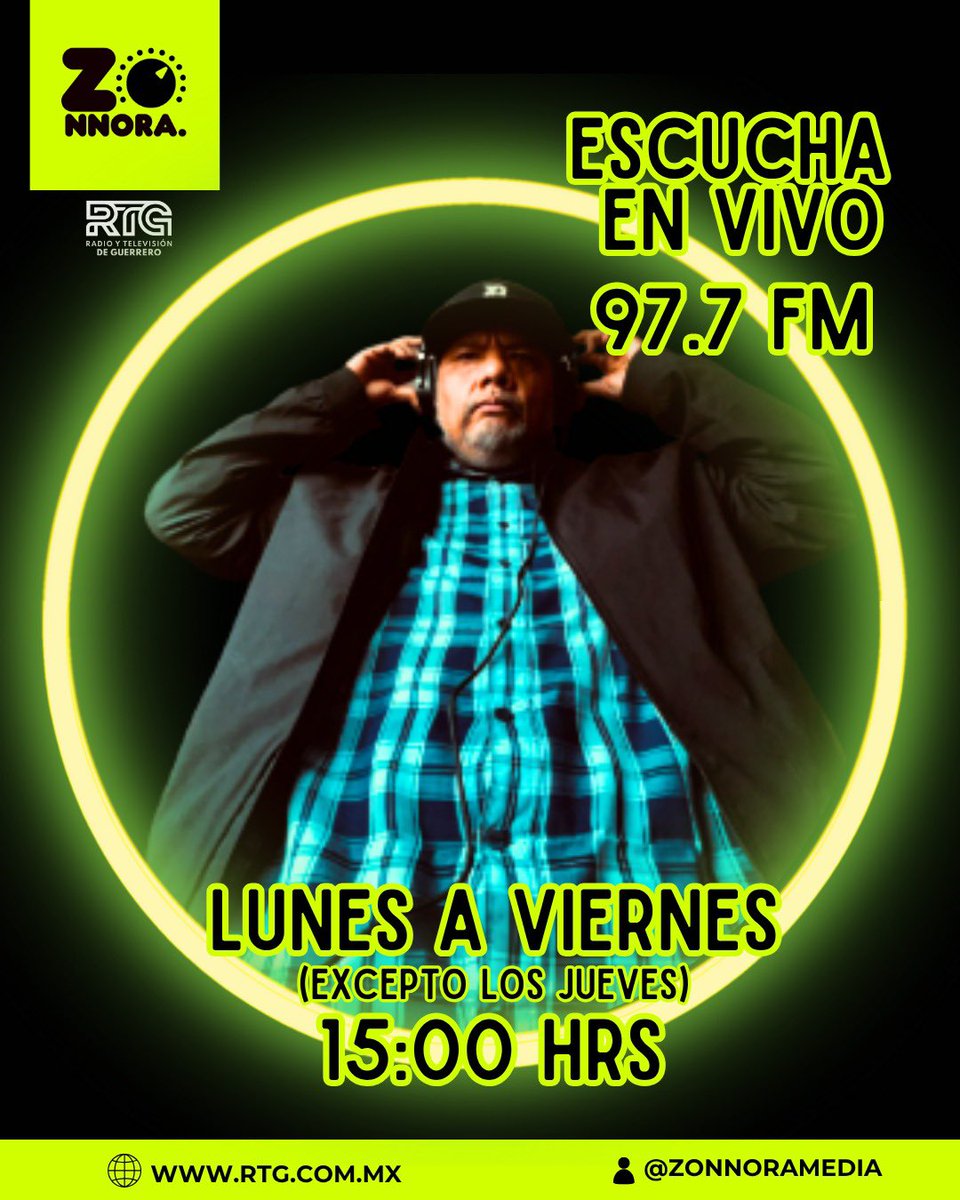 ¡Nos escuchamos hoy! 🤘
15hrs | 97.7FM RTG ACAPULCO
En Linea rtg.com.mx