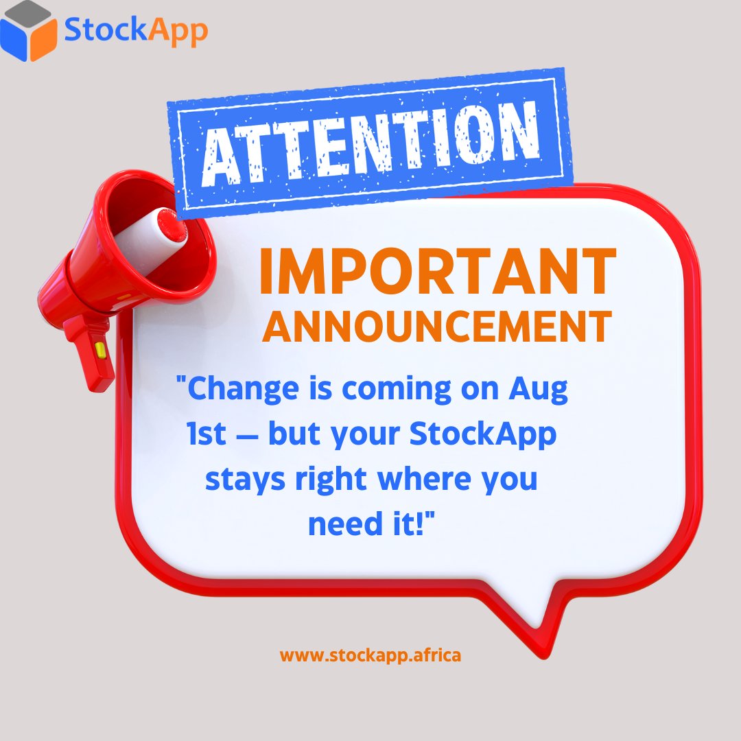 StockApp's tweet image. 📢 Official Notice

#StockApp5 #SystemUpdate #SmartRetail #StockAppAfrica #BusinessGrowth #RetailTech