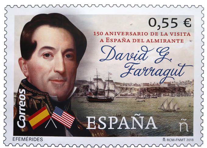 USembassyMadrid's tweet image. ¿Sabes quién es David Farragut? Fue el primer almirante de la @USNavy y es todo un héroe en EE.UU. Su padre era menorquín, de Ciutadella, y él mismo visitó la isla en 1867. ¡Como nota curiosa da nombre a un hotel en Menorca y a una nave en Star Trek! #America250…