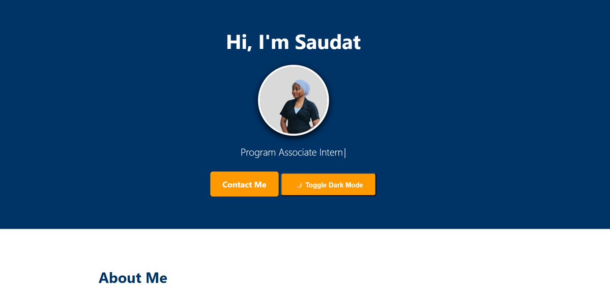 ImamSaudat's tweet image. 🚨 My personal portfolio is live!
It's not perfect (and it's okay).
Built entirely with HTML, CSS & JavaScript; no templates, no drag-and-drop tools.
Every line of code? Written by me.
Here’s what I built and what it means to me 🧵👇
#WomenWhoCode #LearningInPublic