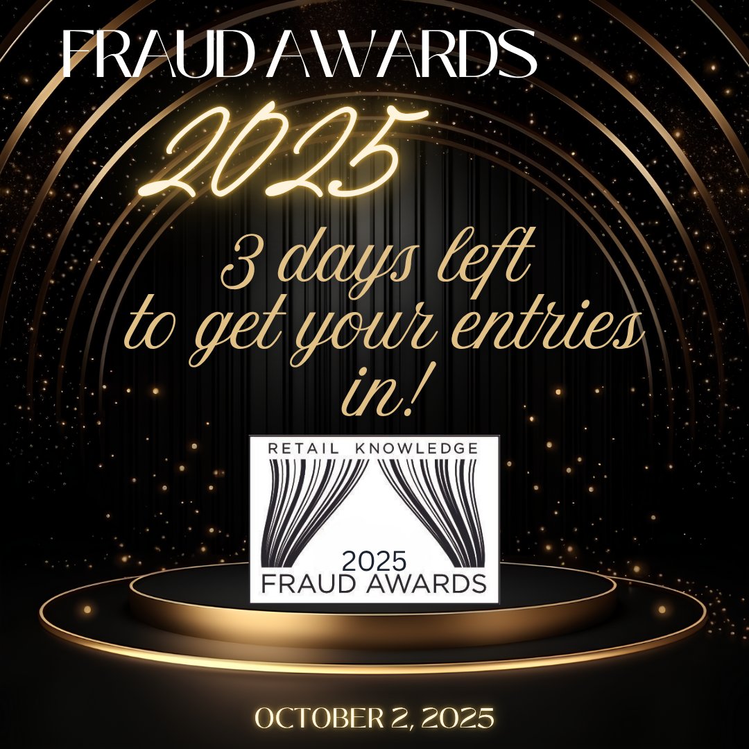 We are going to keep giving out little nudges for the rest of the week! Don't miss the deadline, you have got to be in it to win it on October 2nd!!!

The Fraud Awards 2025. Entry deadline 18th July '25

fraudawards.com/uk/
#fraudawards #winners #lossprevention #teamwork
