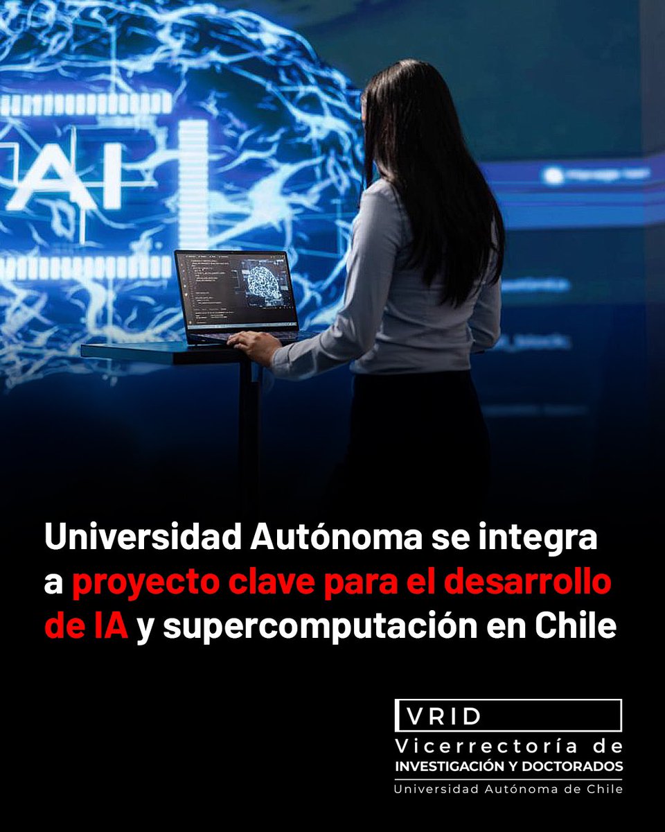 La <a href="/autonomadechile/">Universidad Autónoma de Chile</a> se suma a SCAI-Lab, proyecto nacional de supercómputo e IA impulsado por <a href="/Corfo/">Corfo</a> y 65 instituciones, con una inversión inicial de US$7 millones.
Una iniciativa clave para fortalecer el ecosistema tecnológico del país.

🔗Más detalles: uautonoma.cl/noticias/unive…