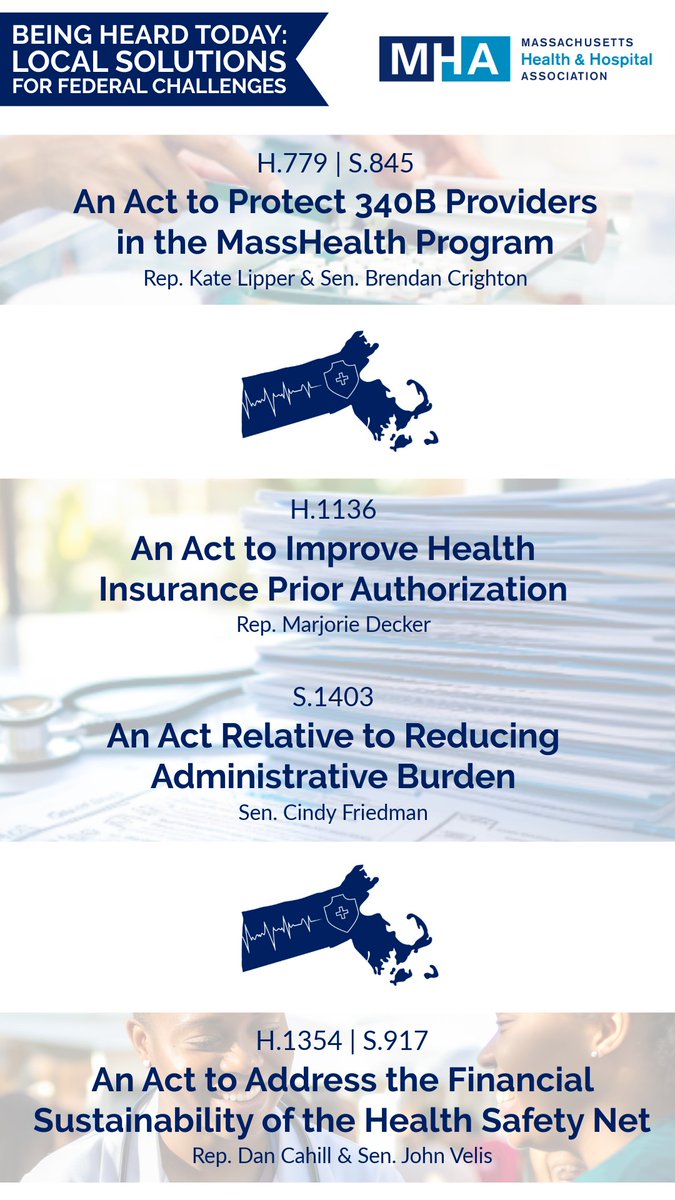 MAHealthHosp's tweet image. In the face of federal challenges, this is a critical window for local solutions. Today, legislators are hearing proposals that would protect local hospitals, patients, and caregivers.
Read more about these bills in our latest #MondayReport📰: shorturl.at/CdSpR