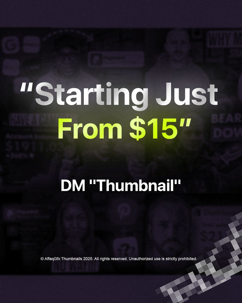 AffaqGfx2's tweet image. HERE'S HOW A THUMBNAIL CAN CHANGE EVERYTHING! | WANT YOURS? DM ME NOW!
.
.
.
.
.
#thumbnaildesign #viraldesign #creativedesign #creativedesigner #youtube #youtubethumbnail #youtubethumbnailartist #lookingforthumbnaildesigner
#thumbnaildesigner