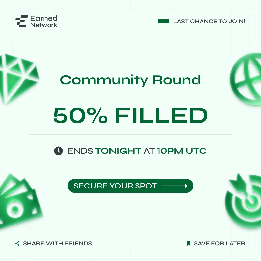 Community Round 50% Filled

Another milestone hit 🔥 

6 hours left in the community round.

We expect to sell out.
