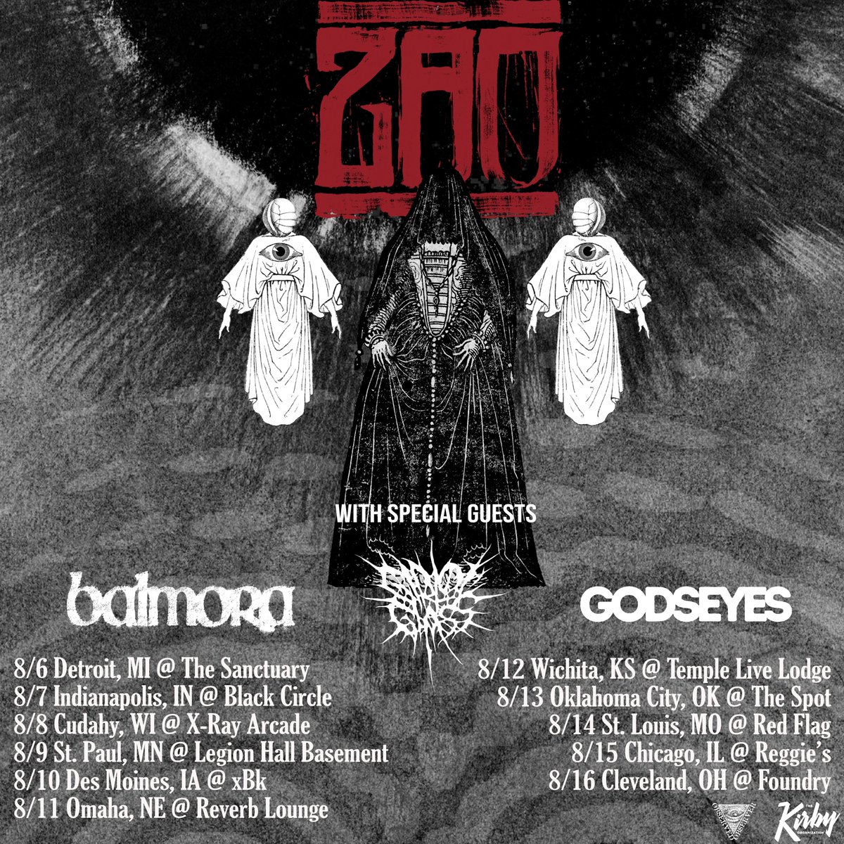 OfficialZao's tweet photo. Oklahoma City venue change! Prior tickets still good. Tickets for all shows at https://t.co/P2tonH0Ziv https://t.co/20Aj6SKzwh