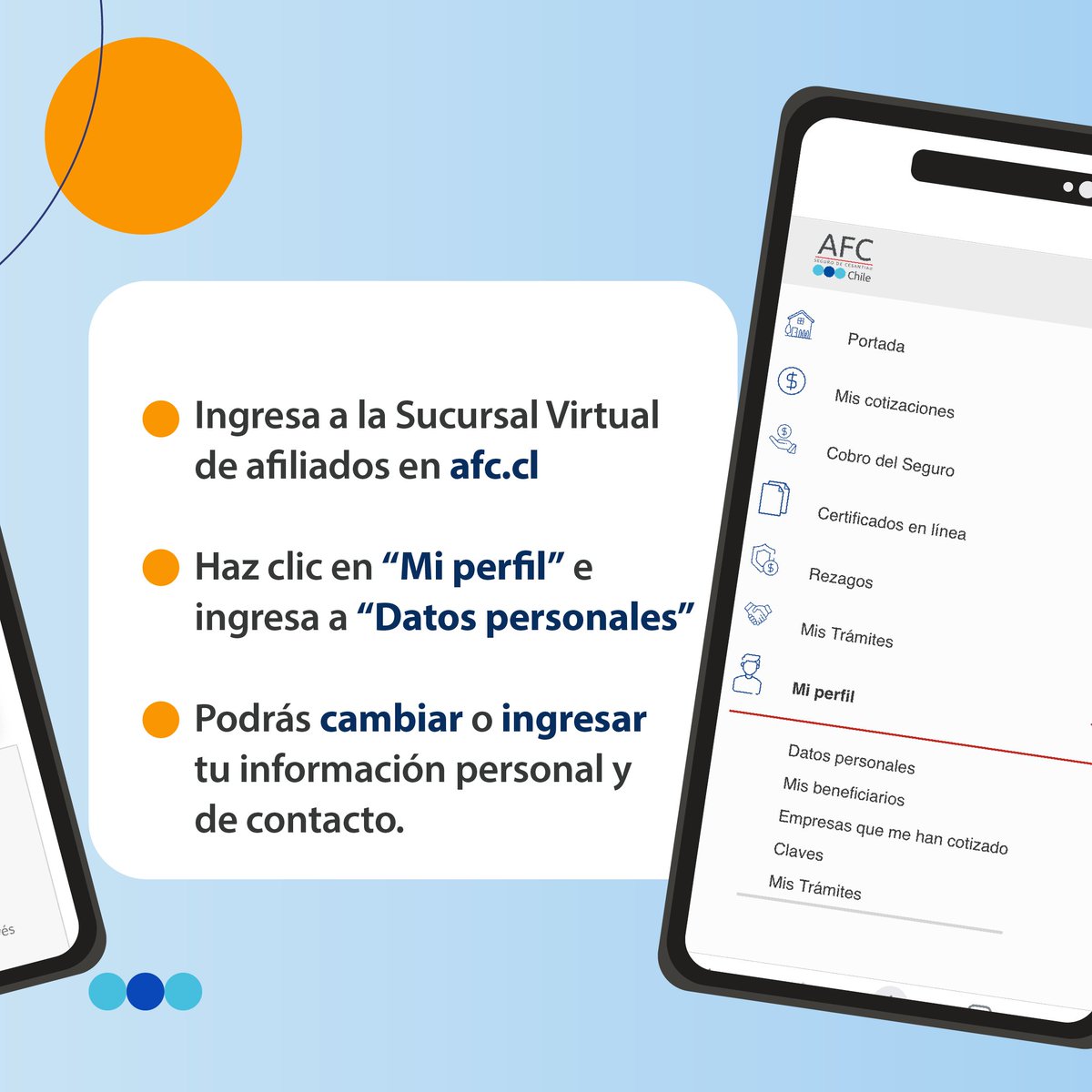 🚨Actualiza ya tus datos personales en afc.cl

Podrás estar al día con la información de tus cotizaciones y el estado de tu #SegurodeCesantía.

#desempleo #cesantía #trabajo #AFC #AFCChile