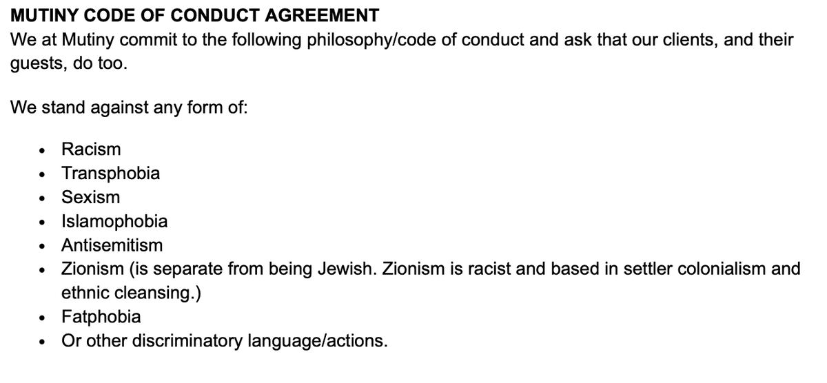 stopdontshoporg's tweet image. Brooklyn, NY: Mutiny, a queer Barbershop collective, shockingly sends out an email to customers grouping Zionism, the right to Jewish self determination, along with racist categories.
Customers beware!
Address: 117 9th St, #227, Brooklyn, NY, 11215
Founder: Alanis Castaño