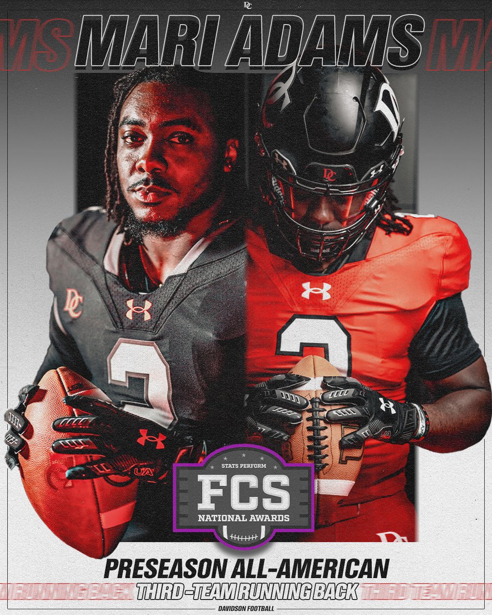 Adams Selected to 2025 Stats Perform FCS Preseason All-America Team

STORY: tinyurl.com/ykzxgrt2