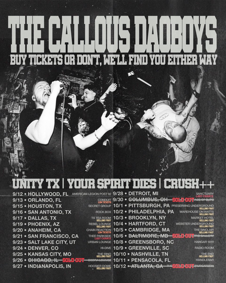 Listen y’all. There’s 4 tickets left for San Fransisco. Are you waiting for a sign from god or something?? Come eat lobster with some monsters. Fuck you.