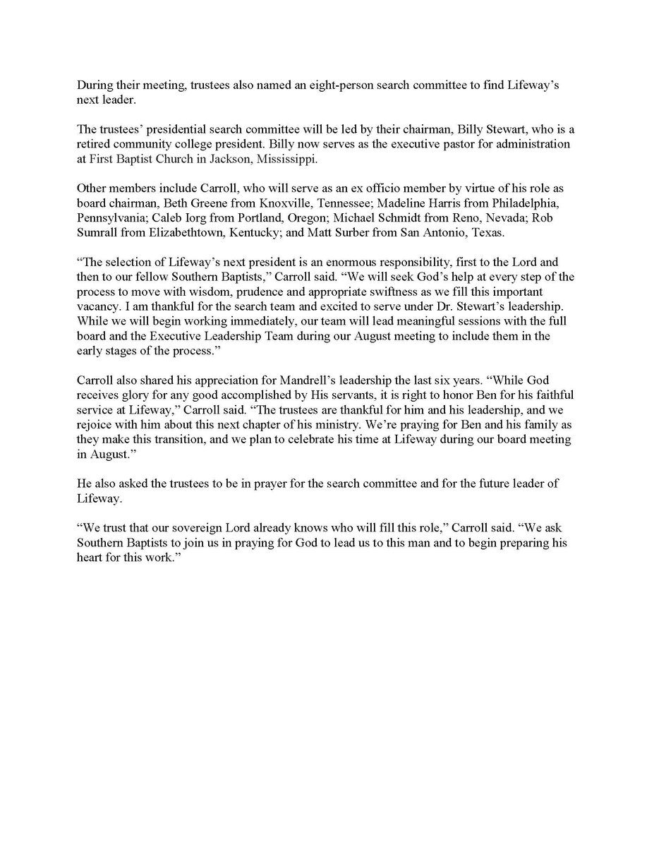 liamsadams's tweet image. Inbox: Lifeway names COO Joe Walker interim chief executive following Bellevue Baptist Church's decision on Sunday to affirm Ben Mandrell, the publisher's former CEO, as its next senior pastor. Our story from yesterday: tennessean.com/story/news/rel…
