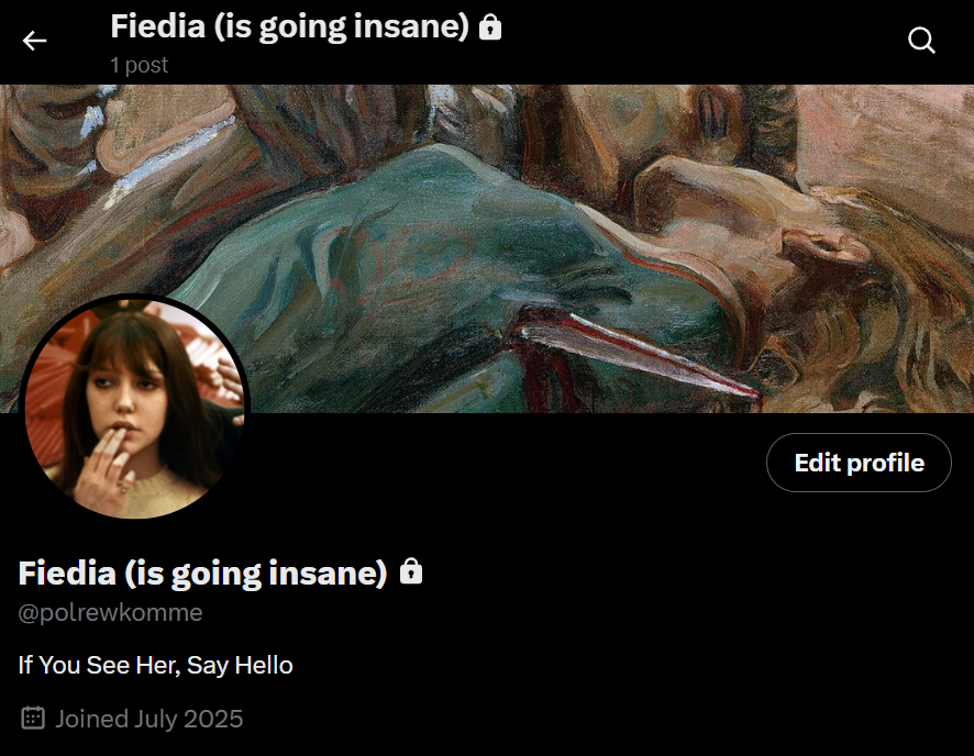 POLREWK0M's tweet image. made a priv so follow me on there if you want to witness my slow descent into madness @polrewkomme