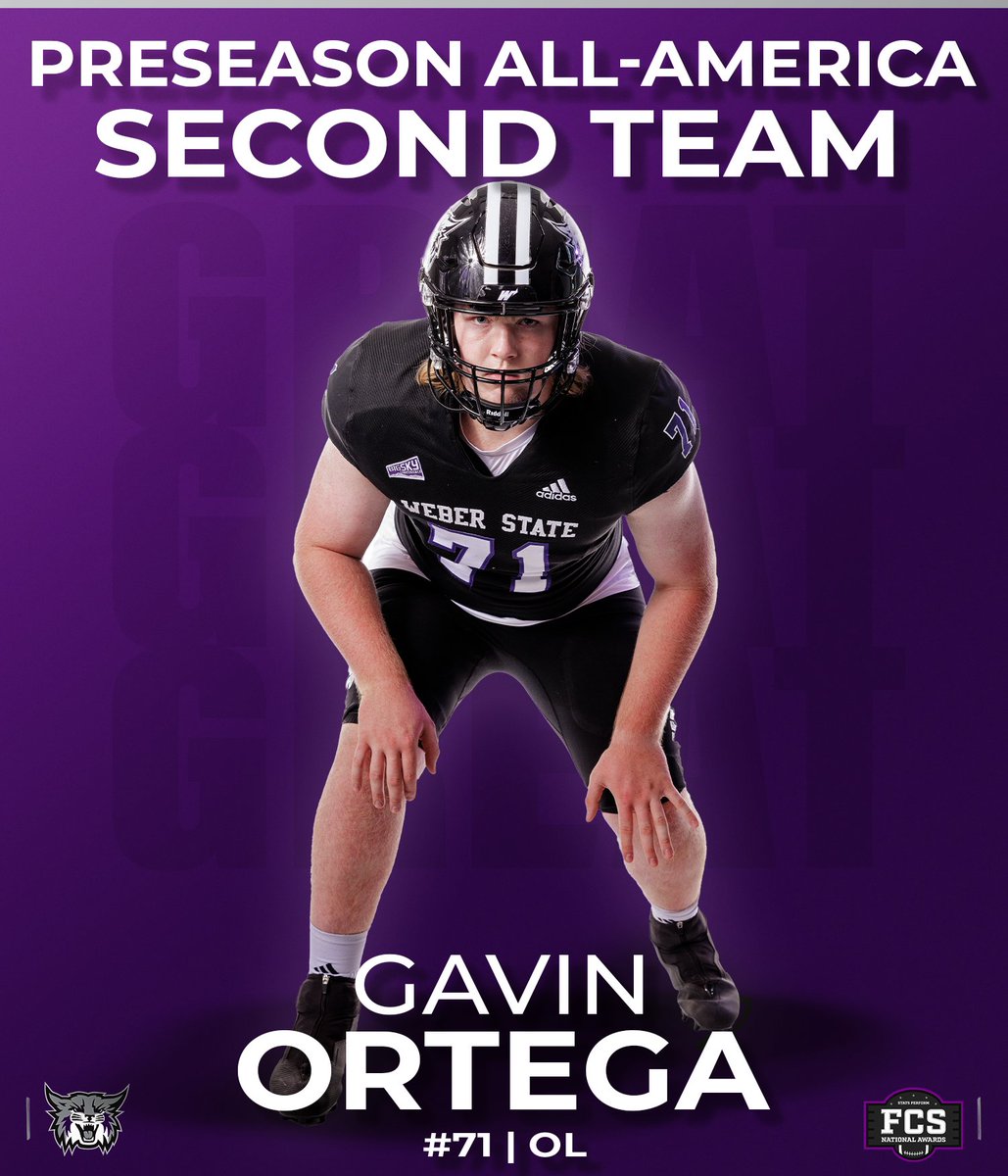 Weber State Football 🏈 (@weberstatefb) on Twitter photo Preseason All-America! 🇺🇸🏈
Congrats to Weber State's Gavin Ortega on being selected to the Stats Perform Preseason All-America team!
weberstatesports.com/news/2025/7/15…
🫡 <a href="/GavinORTEGA7/">Gavin ORTEGA</a>
#WeberStateGreat | #BigSkyFB Preseason All-America! 🇺🇸🏈
Congrats to Weber State's Gavin Ortega on being selected to the Stats Perform Preseason All-America team!
weberstatesports.com/news/2025/7/15…
🫡 <a href="/GavinORTEGA7/">Gavin ORTEGA</a>
#WeberStateGreat | #BigSkyFB
