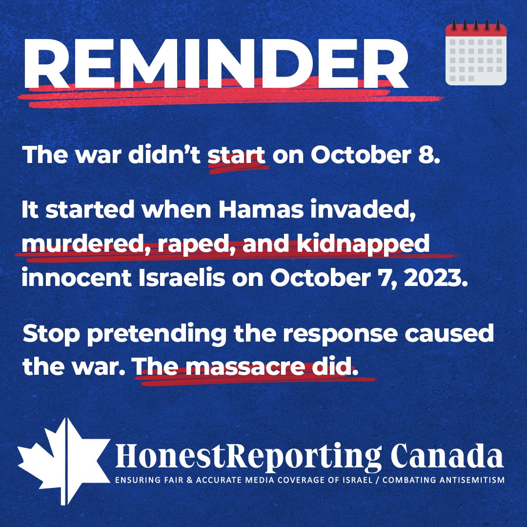 HonestRepCanada's tweet photo. Remember: The war between Hamas and Israel didn’t start when Israel fired back — it started when Hamas butchered innocent Israeli families in their homes. 

Don’t confuse defense with aggression. https://t.co/u2yc8VnIaA