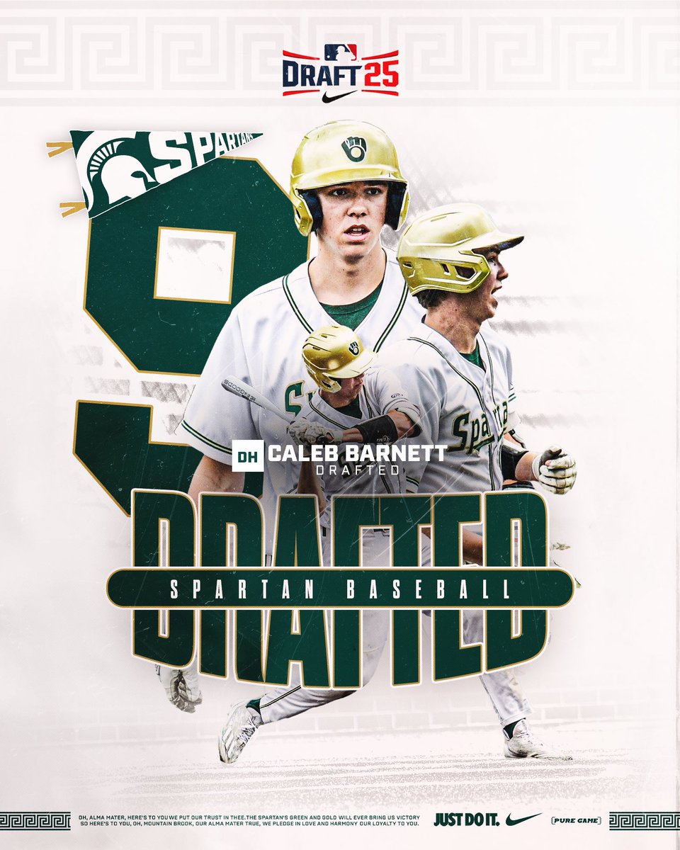 Congratulations to Caleb Barnett! He was drafted by the Chicago Cubs in the 19th round of the 2025 MLB Draft.
Caleb is the 11th player in Mountain Brook baseball history to be selected in the MLB Draft!