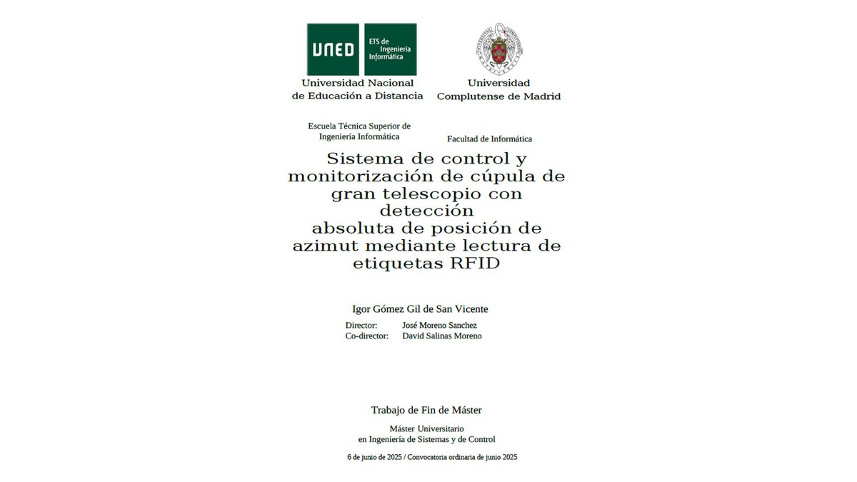 ℹ️ Igor Gómez finaliza su Máster en Ingeniería de Sistemas y Control con excelente calificación

🌐 bit.ly/40PDcbs

#MadridCapitalDigital