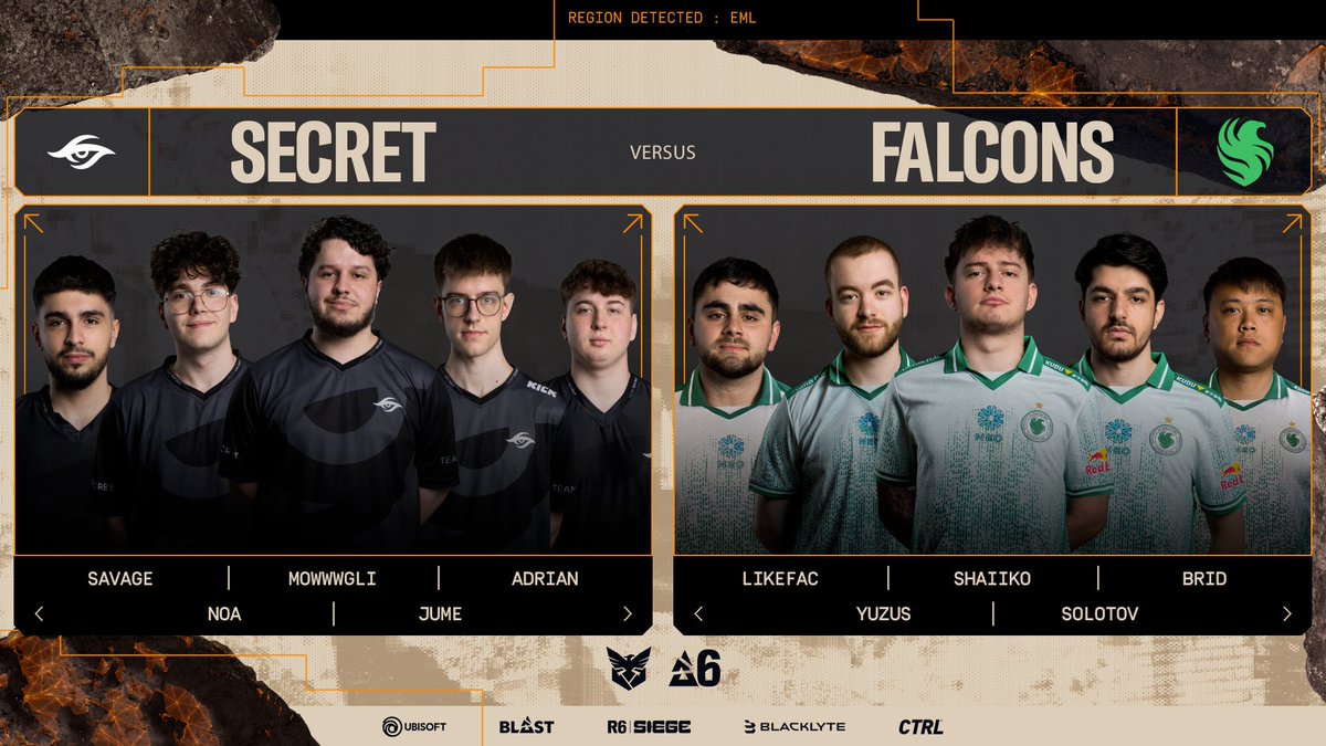 Rainbow Six Esports FR 🇫🇷🥖 (@r6esports_fr) on Twitter photo Vous l'attendiez avec impatience ! <a href="/FalconsEsport/">Falcons Esports</a> 🆚 <a href="/teamsecret/">Team Secret</a> c'est maintenant ‼️
🎙️ <a href="/FuturFax/">Léo 'FuturFax' Mallet</a> & <a href="/fofiopathe/">Fio'</a>
📺 twitch.tv/rainbow6fr
📺 youtube.com/@Rainbow6FR Vous l'attendiez avec impatience ! <a href="/FalconsEsport/">Falcons Esports</a> 🆚 <a href="/teamsecret/">Team Secret</a> c'est maintenant ‼️
🎙️ <a href="/FuturFax/">Léo 'FuturFax' Mallet</a> & <a href="/fofiopathe/">Fio'</a>
📺 twitch.tv/rainbow6fr
📺 youtube.com/@Rainbow6FR